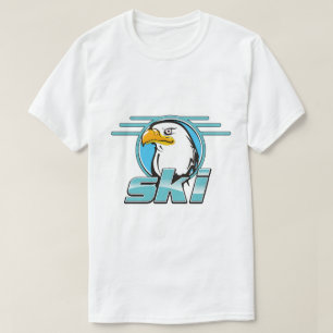 Camiseta Logo del Retro Golden Eagle Ski