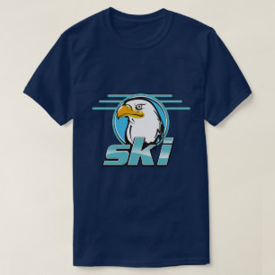 Camiseta Logo del Retro Golden Eagle Ski