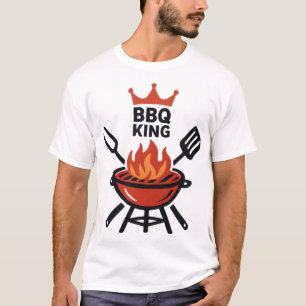 Camiseta Logo del Rey BBQ Corona y Grill Master