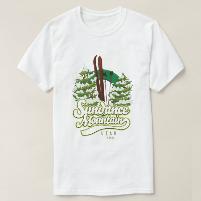 Camiseta Logo del Sundance Mountain Utah Ski (Diseño del anverso)