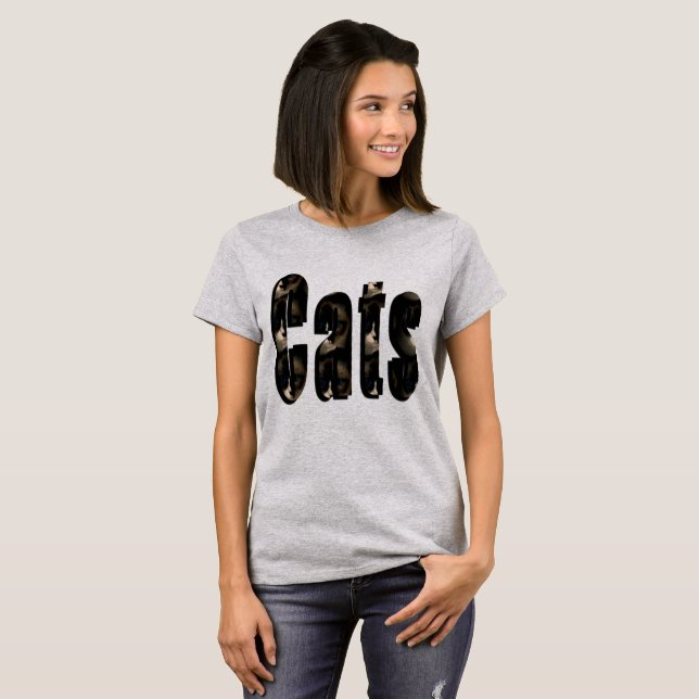 Camiseta Logo Dimensional Cat Hecho A Partir De Gatos De Ra (Anverso completo)