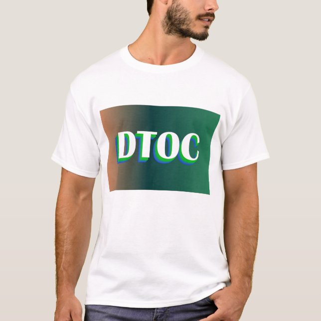 Camiseta Logo DTOC Bold Tech - Negocio con degradado modern (Anverso)