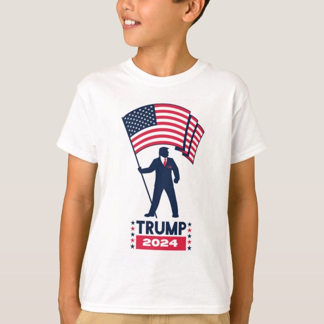 Camiseta Logo electoral de 2024 Donald Trump para president (Anverso)