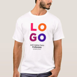 Camiseta Logo empresarial, nombre, profesión y texto