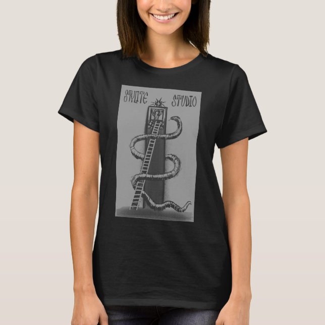 Camiseta Logo en blanco y negro de Stylite Studio (Anverso)