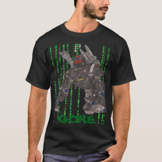 CAMISETA LOGO GORE VERDE MATRIX NEGRO POR SAMURÁI GUERRA FE