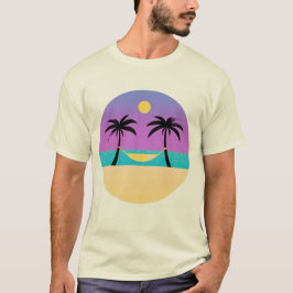 Camiseta Logo gráfico de T Shirt ilustracion Hawaiian Sunse