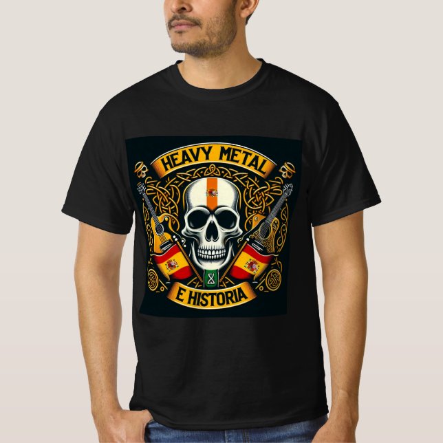 Camiseta Logo Heavy metal e historia - Youtube (Anverso)