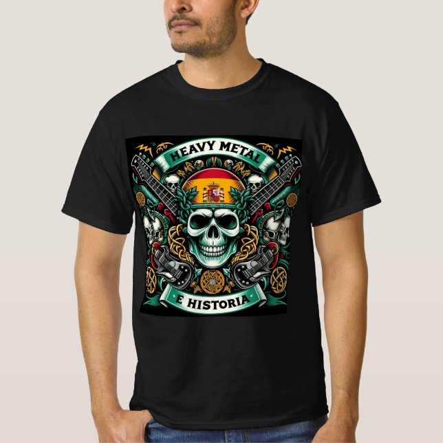 Camiseta Logo Heavy metal e historia - Youtube (Anverso)
