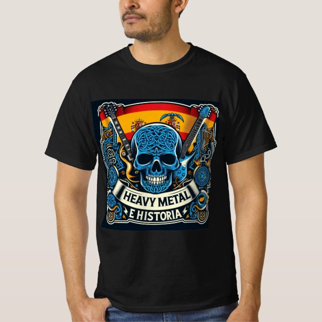 Camiseta Logo Heavy metal e historia - Youtube (Anverso)