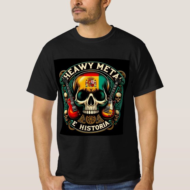Camiseta Logo Heavy metal e historia - Youtube (Anverso)