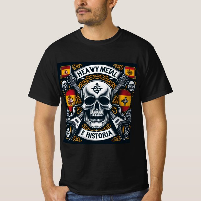 Camiseta Logo Heavy metal e historia - Youtube (Anverso)