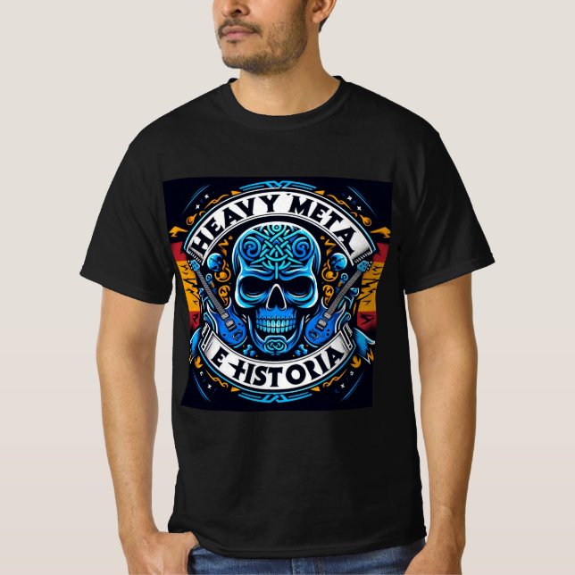 Camiseta Logo Heavy metal e historia - Youtube (Anverso)