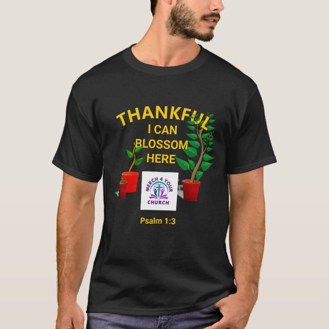 Camiseta LOGO Hombres de la planta de florecimiento de la i (Anverso)