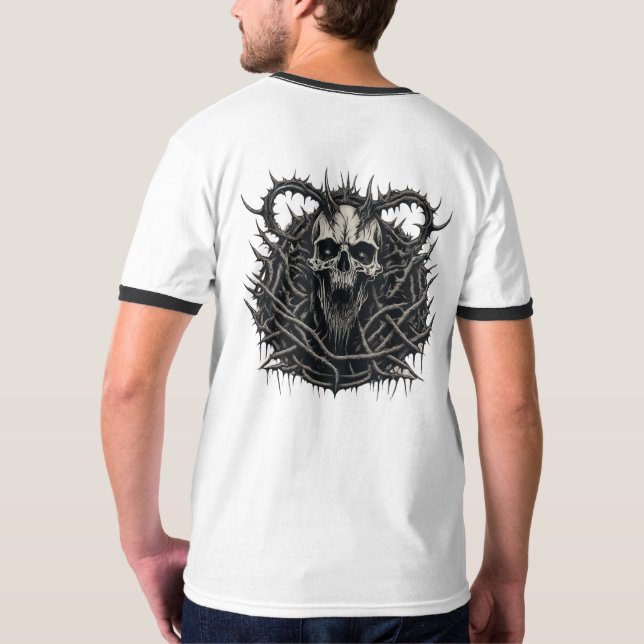 Camiseta Logo Metalizado de la muerte para los malditos (Reverso completo)