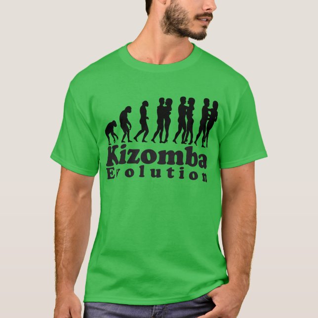 Camiseta Logo negro de la evolución de Kizomba (Anverso)