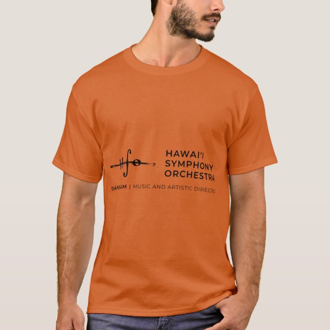 Camiseta Logo negro de la Orquesta Sinfónica de Hawái (Anverso)
