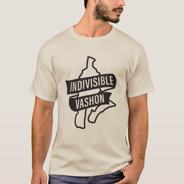 Camiseta Logo negro de Vashon indivisible (camisetas ligero (Anverso)