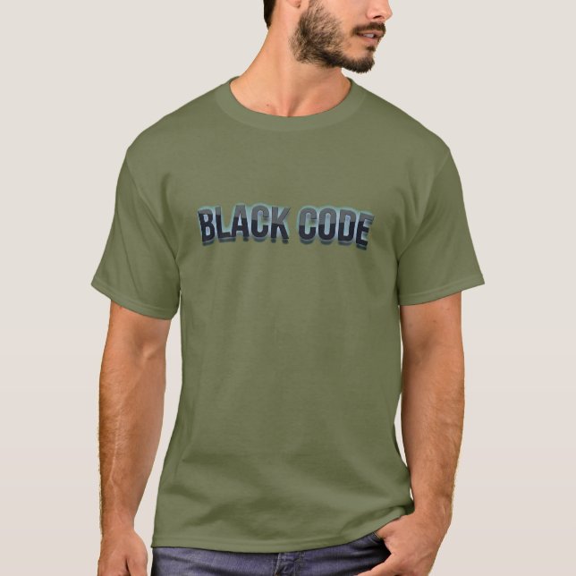 Camiseta Logo Oscuro Código Negro (Anverso)