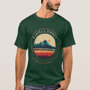Camiseta Logo redondo "pixelshoot" fotógrafo minimalista,