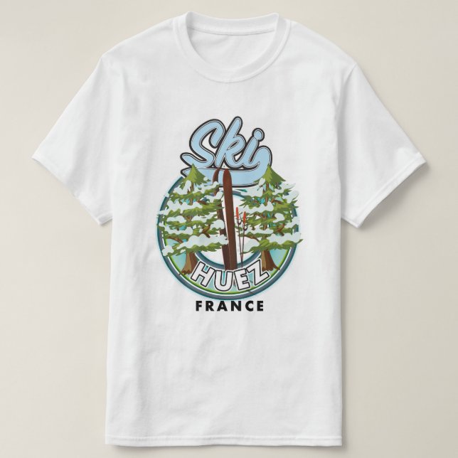 Camiseta Logo retro de Huez Ski (Diseño del anverso)