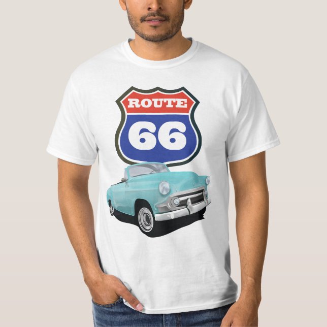 Camiseta Logo retro de la ruta 66 (Anverso)
