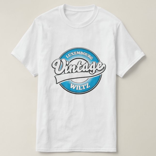 Camiseta Logo retro de Wiltz Luxembourg (Diseño del anverso)