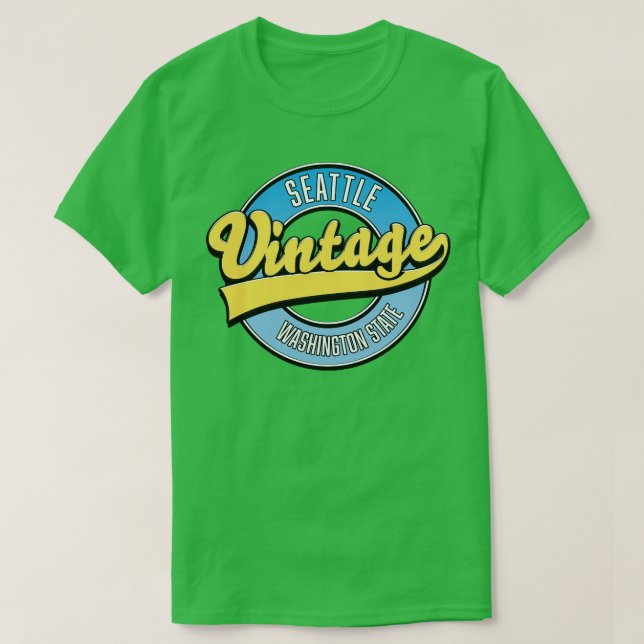 Camiseta Logo retro del estado de Seattle (Diseño del anverso)