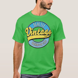 Camiseta Logo retro del estado de Seattle