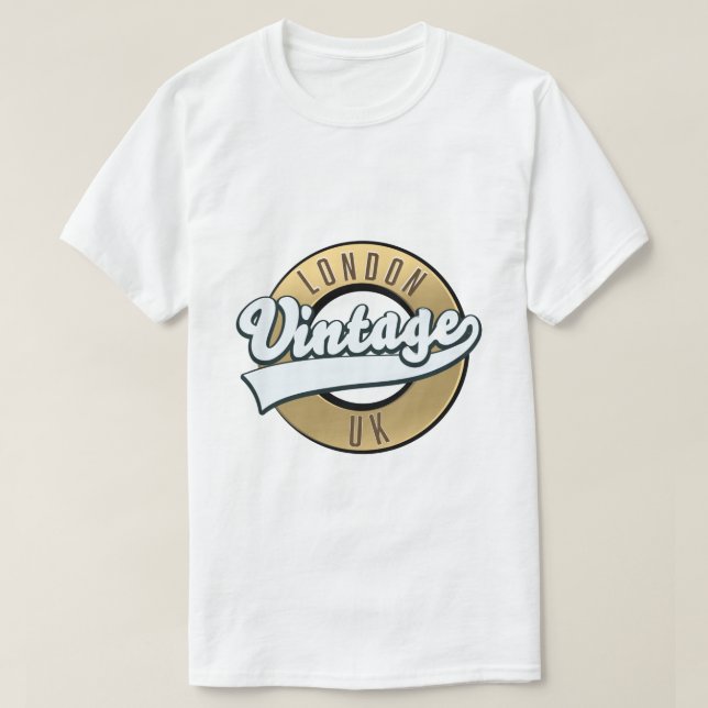 Camiseta Logo retro del London Vintage UK. (Diseño del anverso)