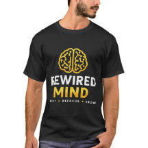 Camiseta Logo Rewired Mind — Confianza Negra y Men