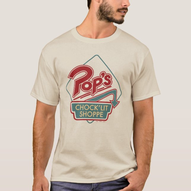 Camiseta Logo rojo de la tienda "chock'Lit" del Pop (Anverso)