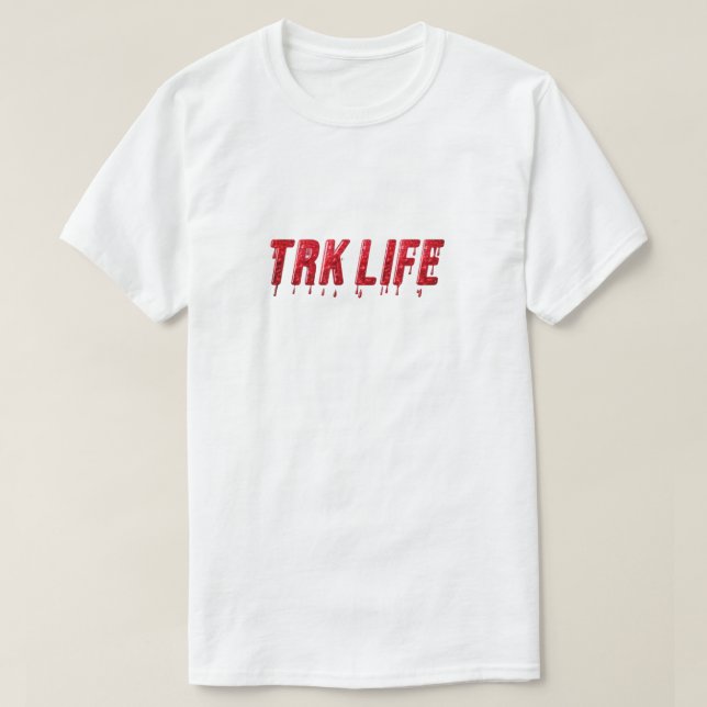 CAMISETA LOGO ROJO T.R.K DRIPPY (Diseño del anverso)