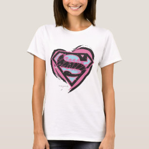 Camiseta Logo rosa superchica en el corazón