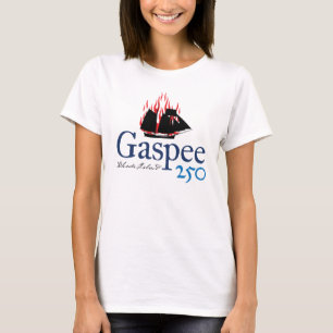 Camiseta Logo Rústico DAR Gaspee250 (en blanco)