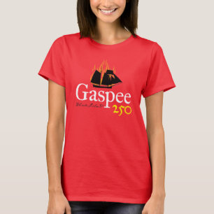 Camiseta Logo rústico DAR Gaspee250 en rojo