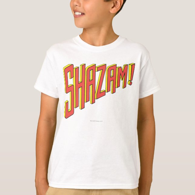 Camiseta Logo Shazam rojo/amarillo (Anverso)
