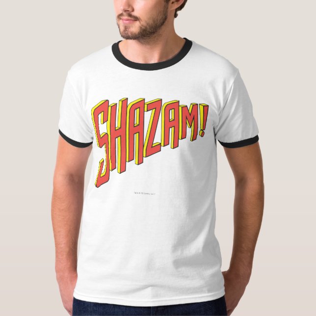 Camiseta Logo Shazam rojo/amarillo (Anverso)