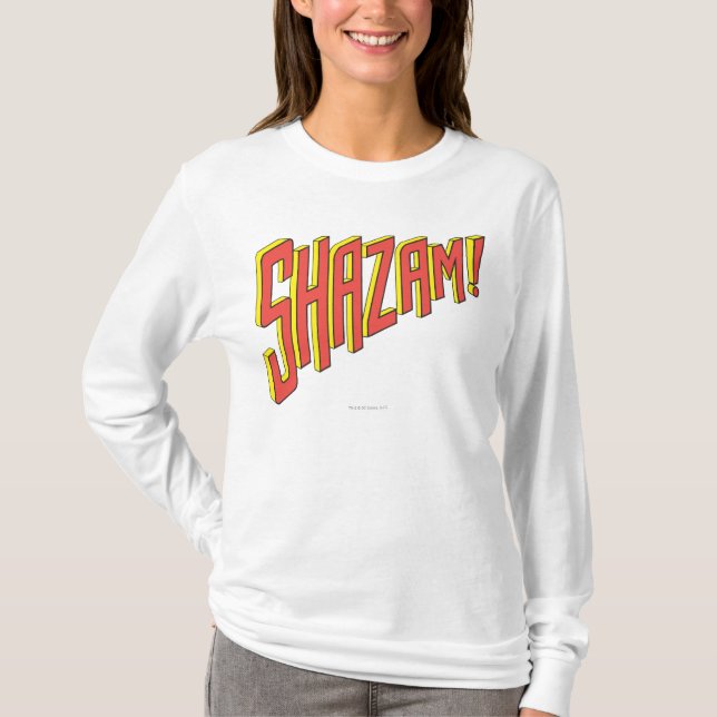Camiseta Logo Shazam rojo/amarillo (Anverso)