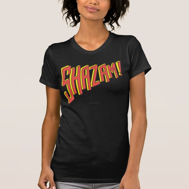 Camiseta Logo Shazam rojo/amarillo (Anverso)