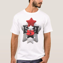 Camiseta Logo 'Stars apilados' Basic White