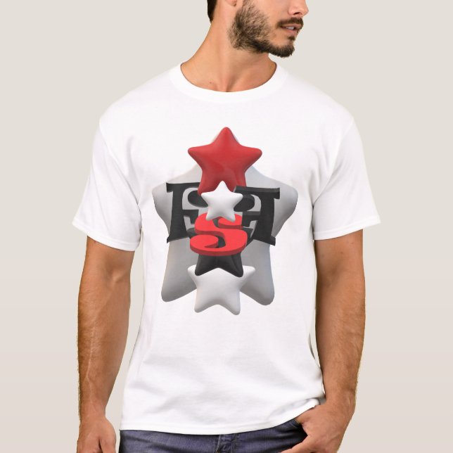 Camiseta Logo 'Stars apilados' Basic White (Anverso)