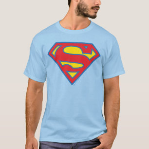 Camiseta Logo superchica clásica con contorno azul