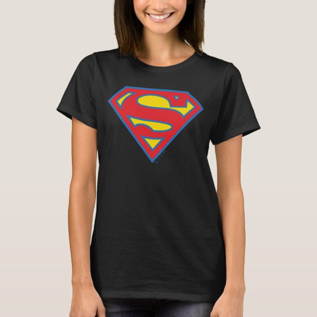 Camiseta Logo superchica clásica con contorno azul (Anverso)