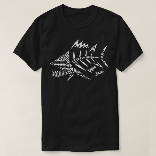 Camiseta Logo tribal del atún malo (Diseño del anverso)