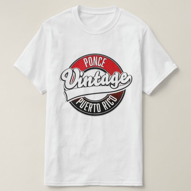 Camiseta Logo vintage de Ponce Puerto Rico (Diseño del anverso)