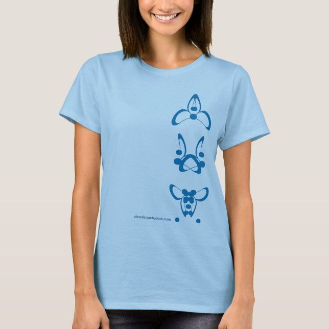 Camiseta logomorphs de los dewdropstudios (Anverso)