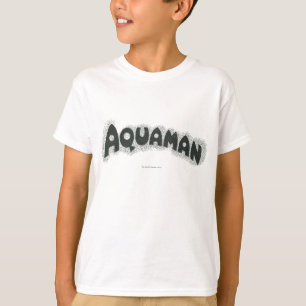 Camiseta Logotipo Aquaman Grunge Black