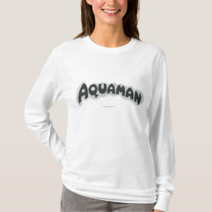 Camiseta Logotipo Aquaman Grunge Black