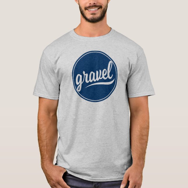 Camiseta Logotipo azul de ciclo de grava (Anverso)